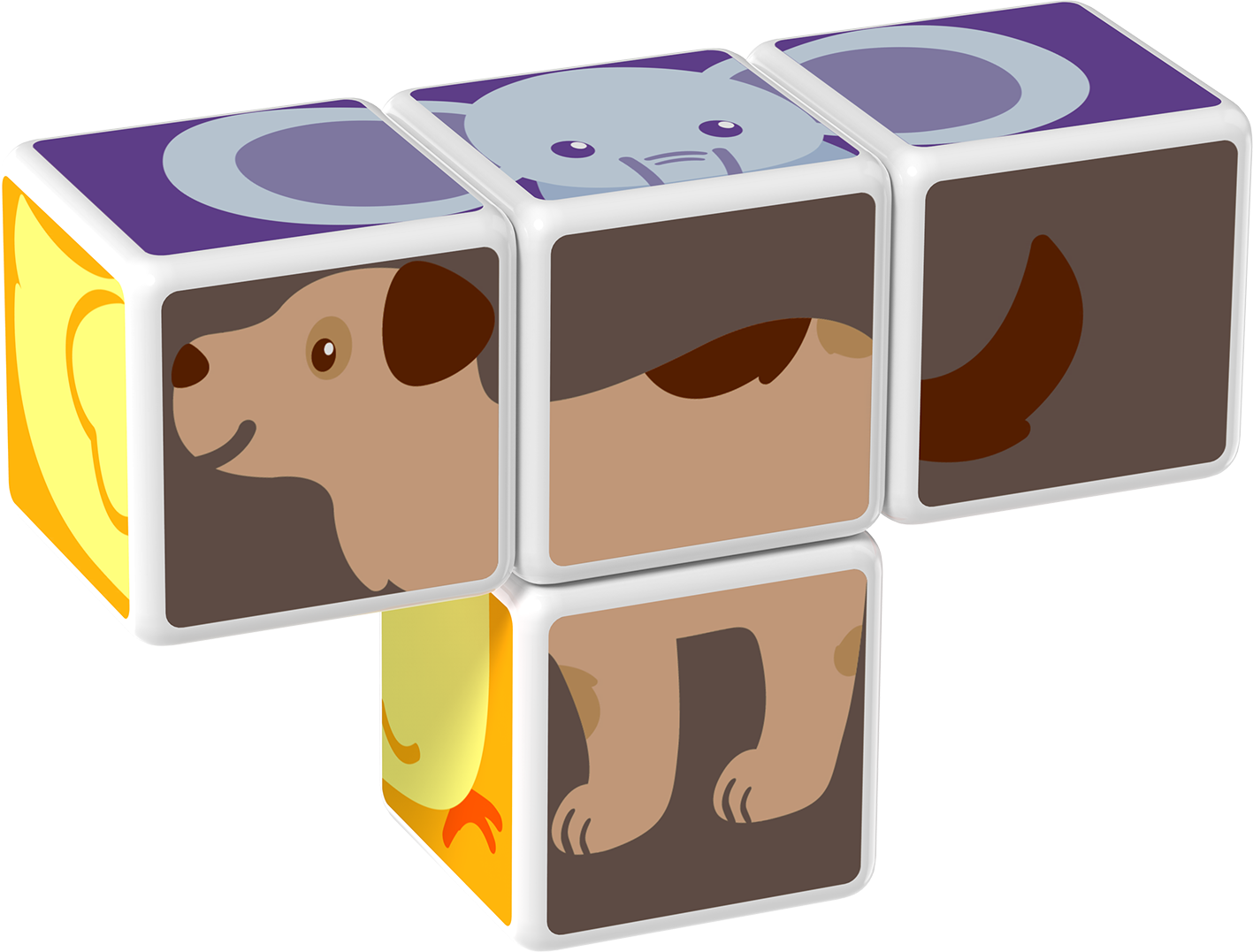 CUBOS MAGNETICOS MAGICUBE ANIMALES (4 PIEZAS) - 2