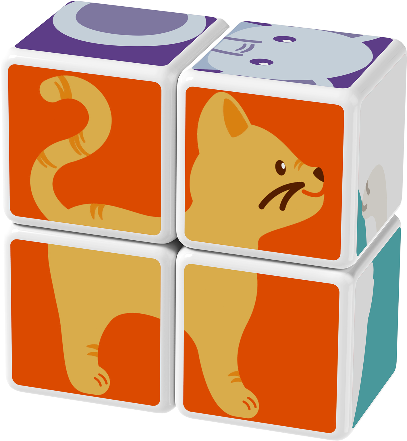 CUBOS MAGNETICOS MAGICUBE ANIMALES (4 PIEZAS) - 3