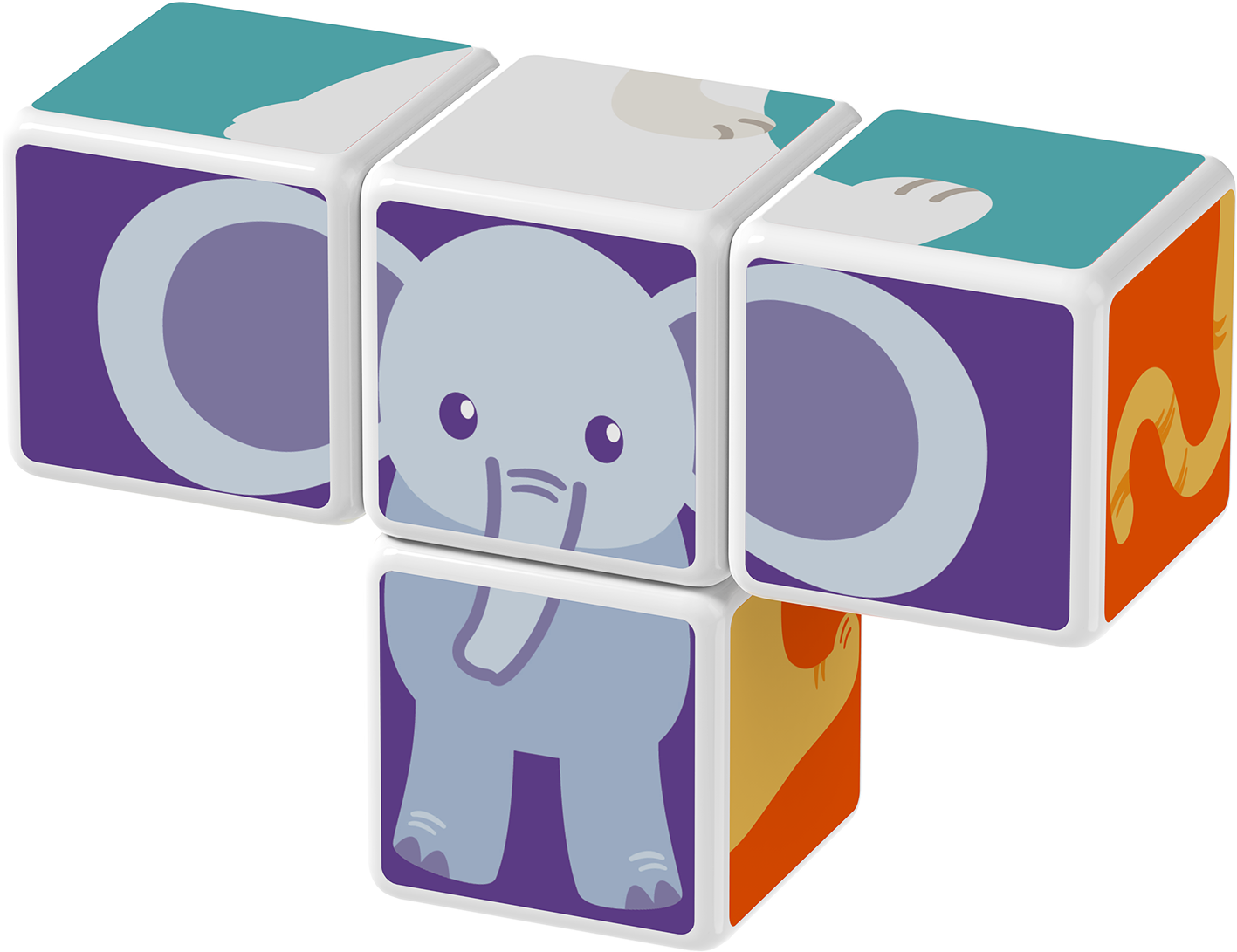 CUBOS MAGNETICOS MAGICUBE ANIMALES (4 PIEZAS) - 4