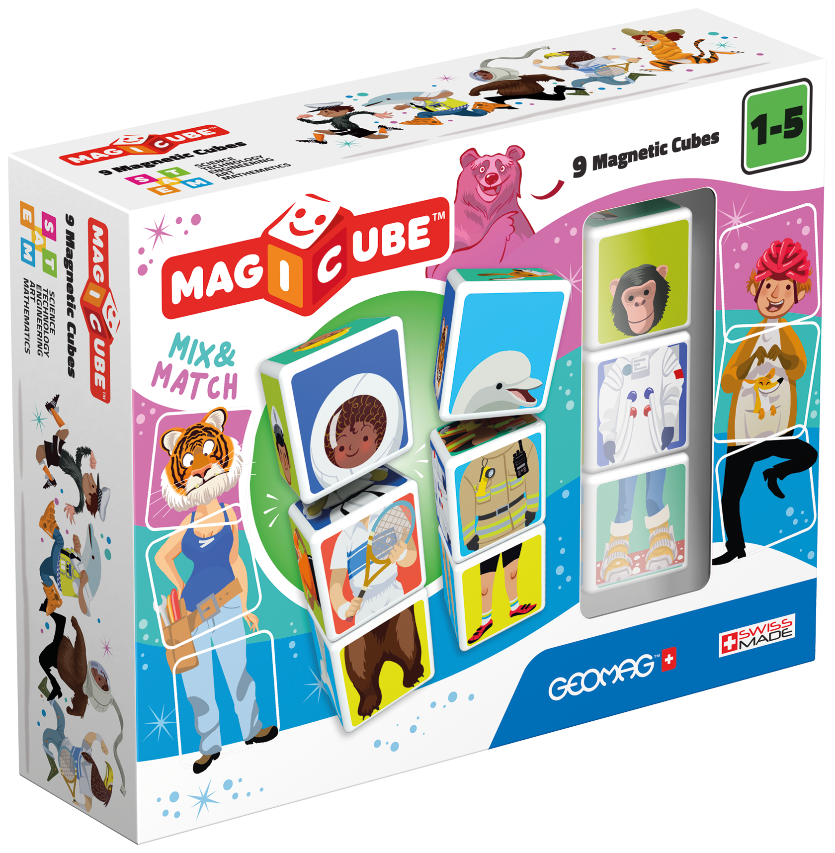 CUBOS MAGNETICOS MAGICUBE FIGURAS COMBINADAS (9 PIEZAS) - 1