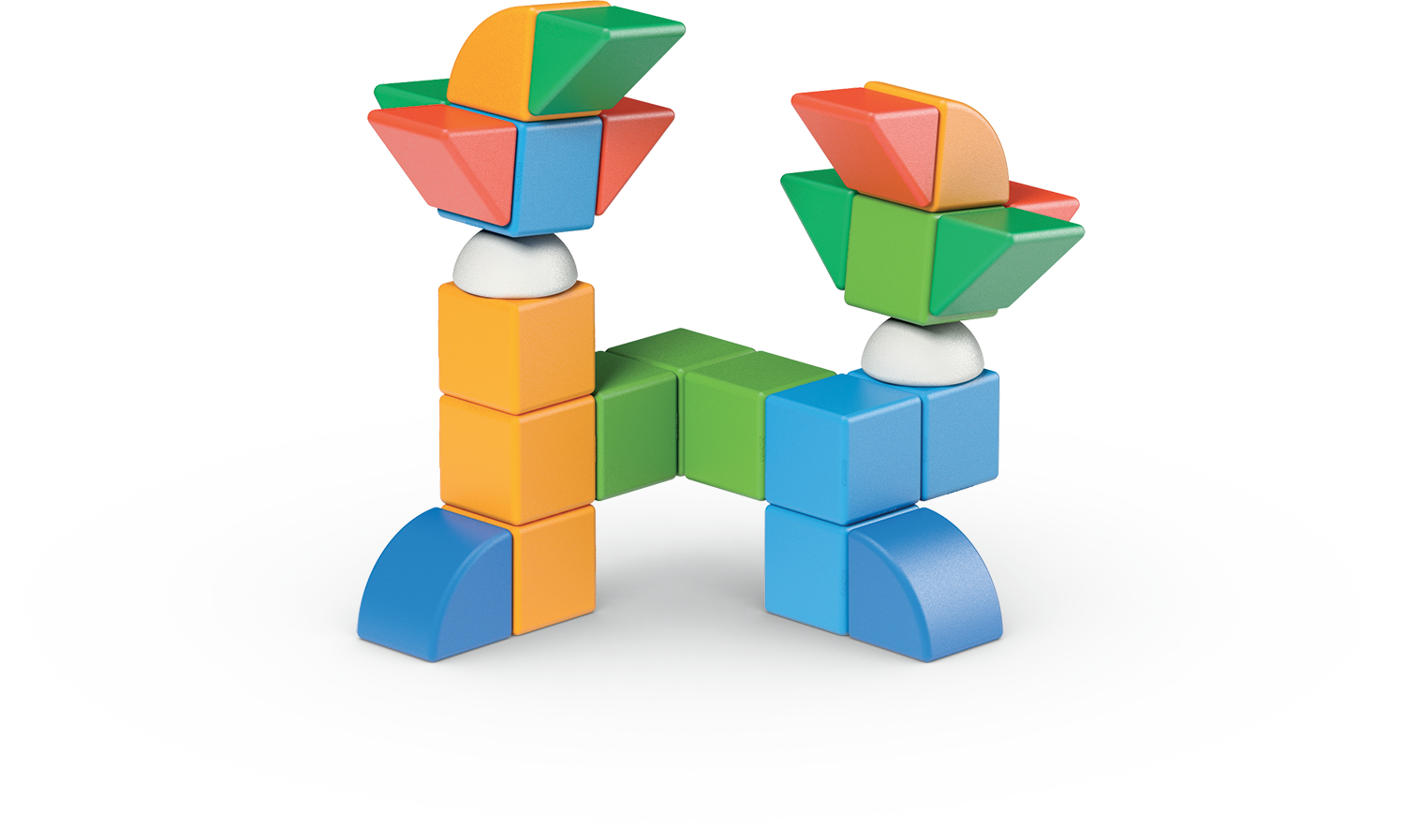 BLOQUES GEOMAG GEO-203 MULTICOLOR FIGURAS MAGNÉTICAS MAGICUBE MUNDO (32 PIEZAS) - LÍNEA ECOLÓGICA - 5