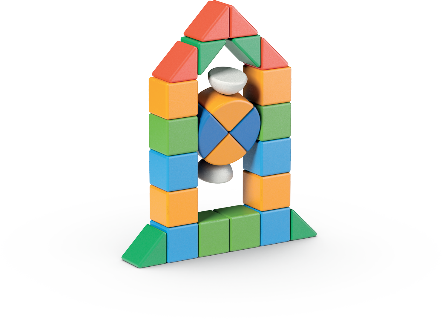 BLOQUES GEOMAG GEO-203 MULTICOLOR FIGURAS MAGNÉTICAS MAGICUBE MUNDO (32 PIEZAS) - LÍNEA ECOLÓGICA - 8