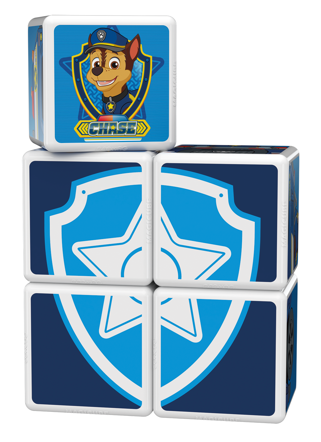 CUBOS MAGNÉTICOS MAGICUBE PAW PATROL - AUTO DE POLICÍA DE CHASE (5 PIEZAS) - 2
