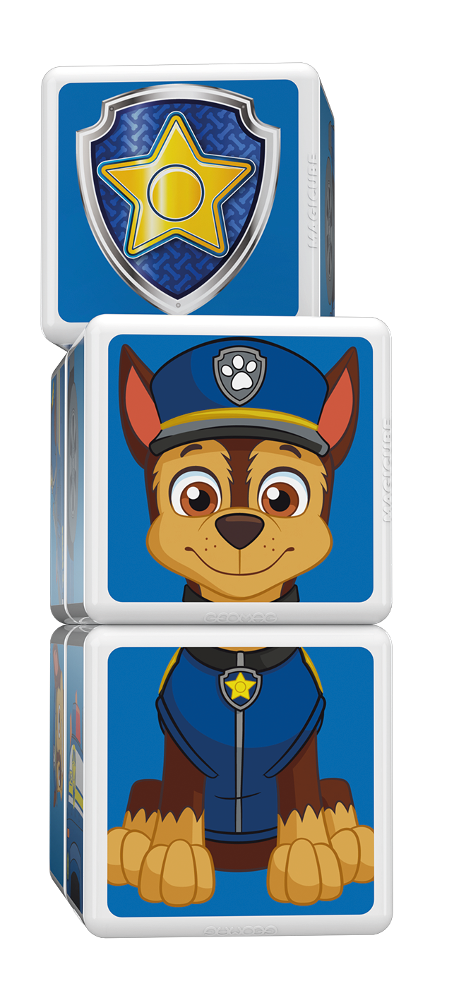 CUBOS MAGNÉTICOS MAGICUBE PAW PATROL - AUTO DE POLICÍA DE CHASE (5 PIEZAS) - 3