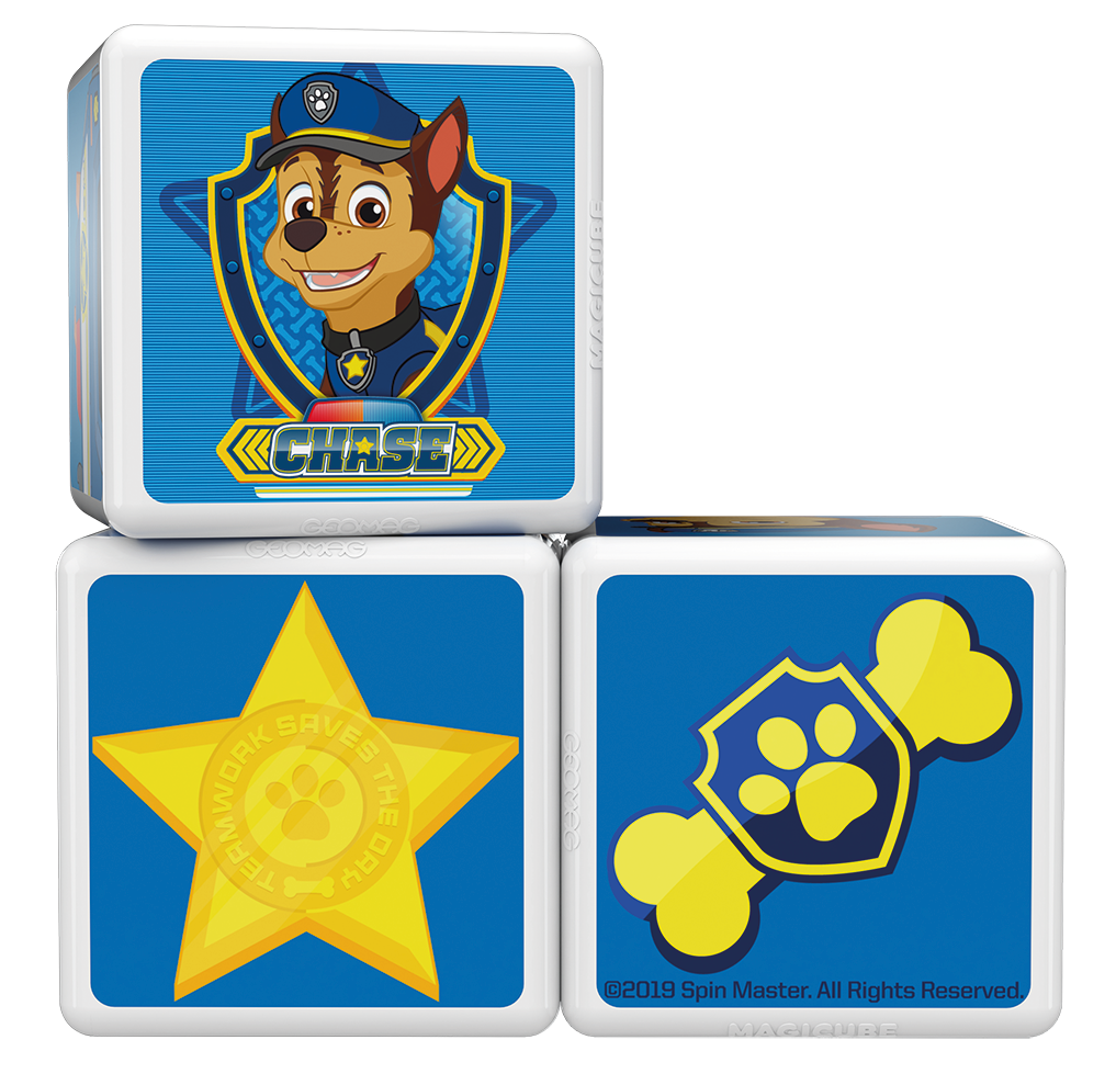 CUBOS MAGNÉTICOS MAGICUBE PAW PATROL - AUTO DE POLICÍA DE CHASE (5 PIEZAS) - 4