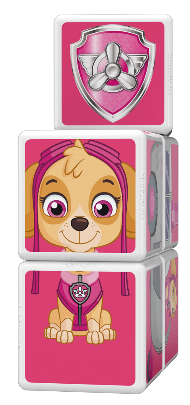 CUBOS MAGNÉTICOS MAGICUBE PAW PATROL - HELICOPTERO DE SKYE (5 PIEZAS) - 6