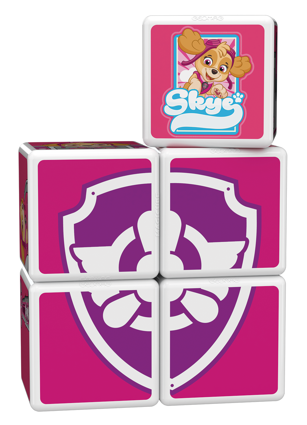 CUBOS MAGNÉTICOS MAGICUBE PAW PATROL - HELICOPTERO DE SKYE (5 PIEZAS) - 7