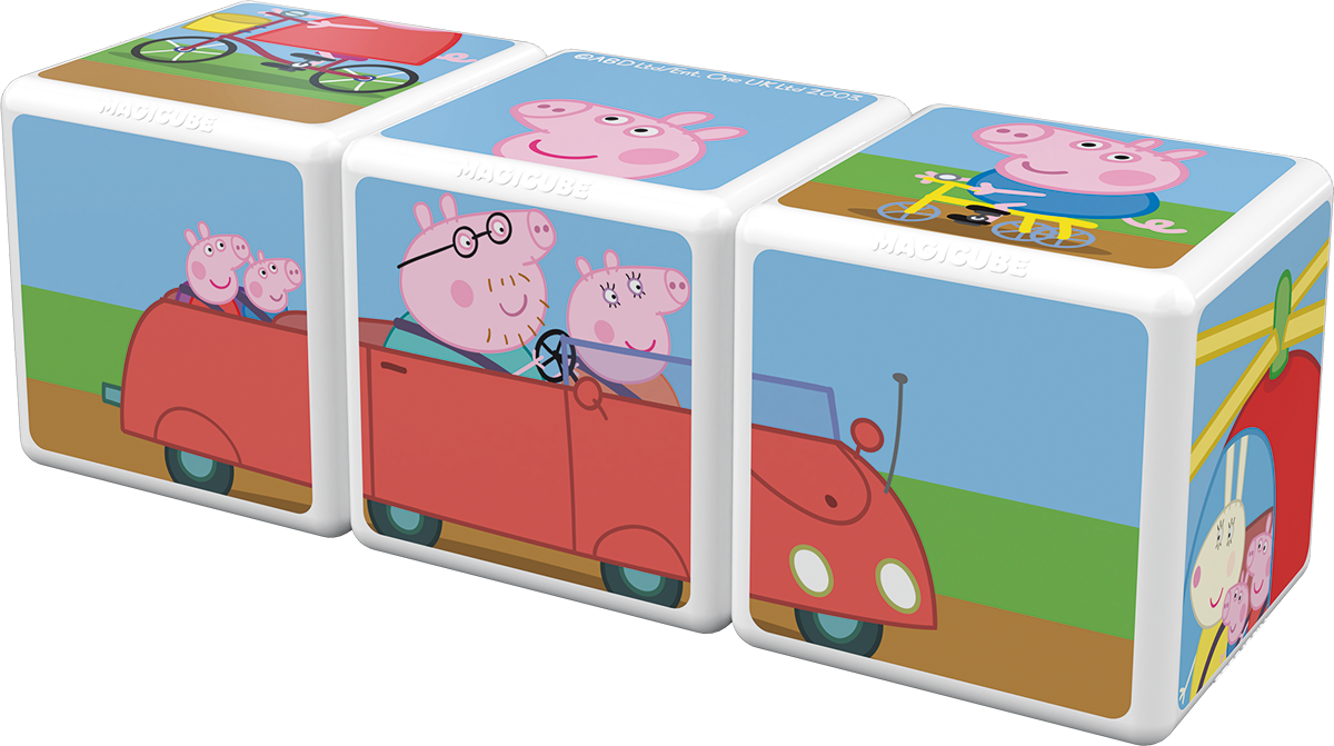 CUBOS MAGNÉTICOS MAGICUBE PEPPA PIG - VIAJA CON PEPPA (3 PIEZAS) - 4