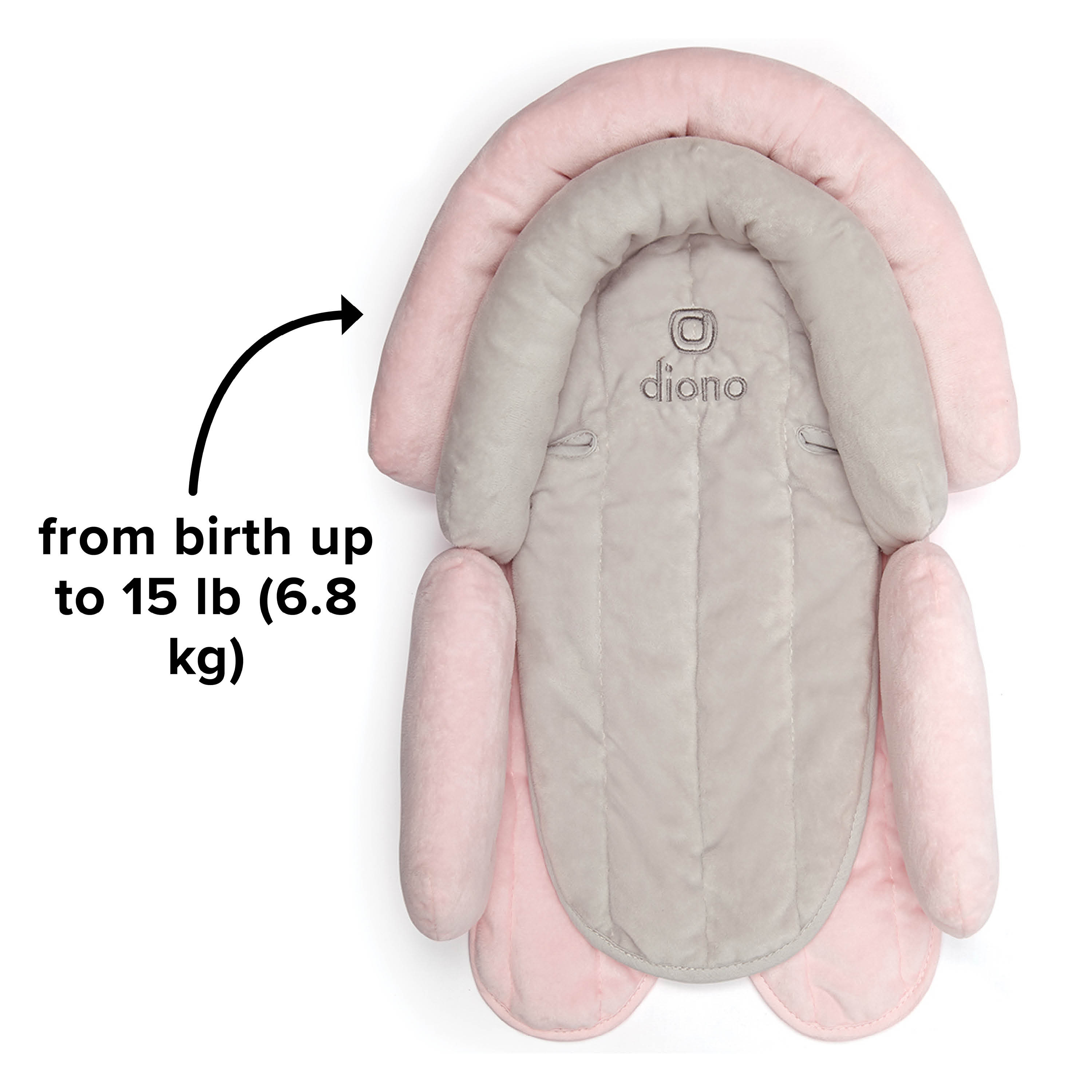 ALMOHADA DIONO APOYA CABEZA BEBÉ ROSADO 39 CM MULTICOLOR - 5