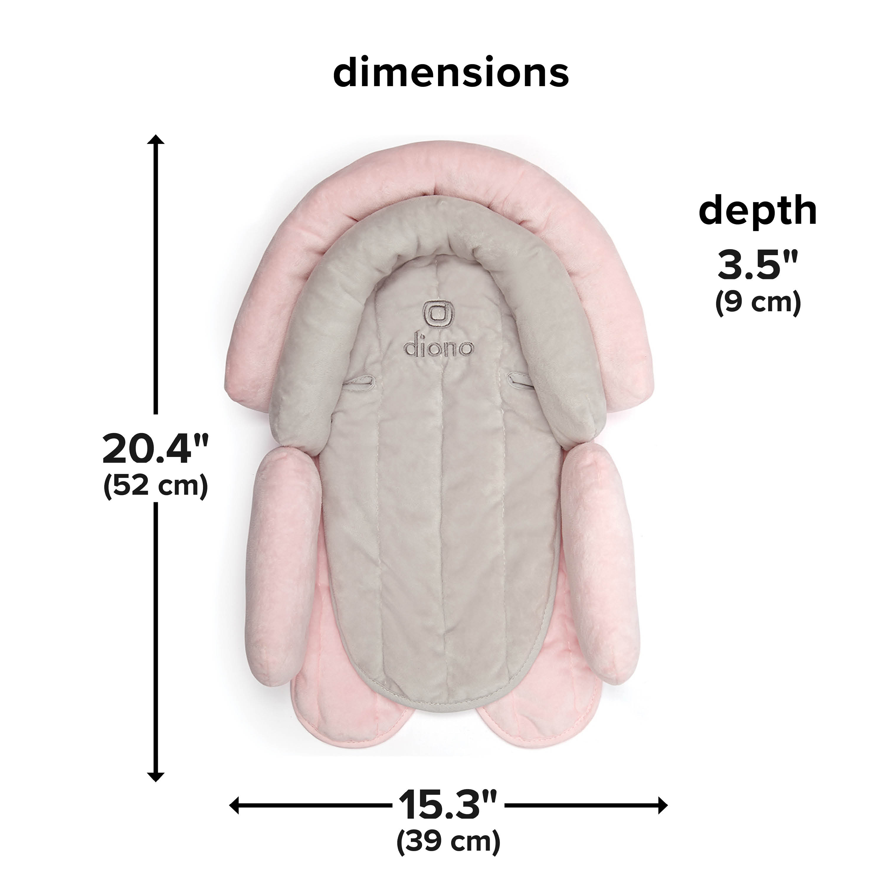 ALMOHADA DIONO APOYA CABEZA BEBÉ ROSADO 39 CM MULTICOLOR - 8