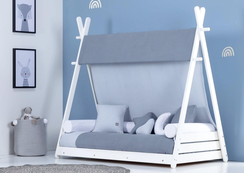 CAMA TRANSICIÓN DREWEX MILO MADERA BLANCO MONTESSORI (140 X 70) - 2