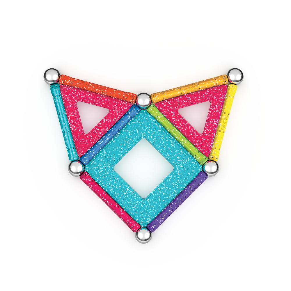 JUEGO DE CREACION MAGNÉTICO GEOMAG GLITTER (22 PIEZAS) - 4