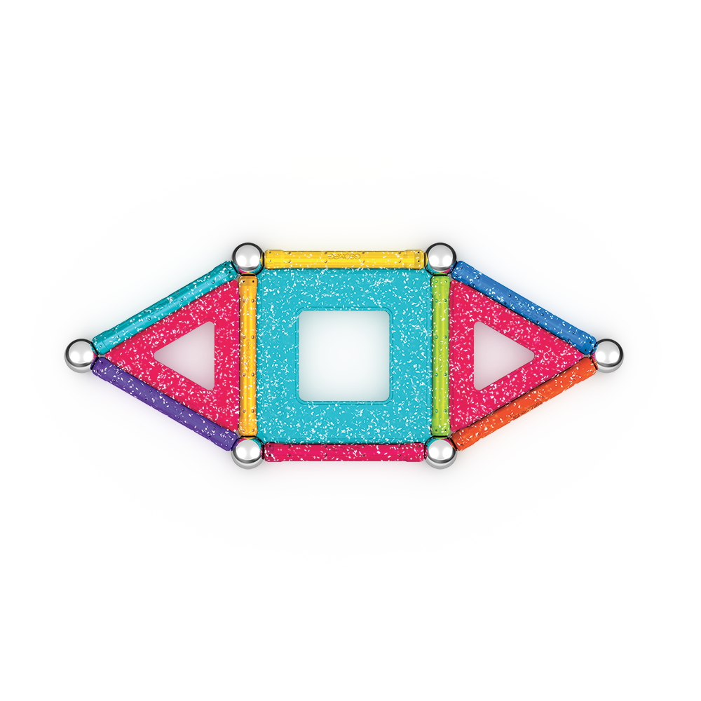 JUEGO DE CREACION MAGNÉTICO GEOMAG GLITTER (22 PIEZAS) - 5