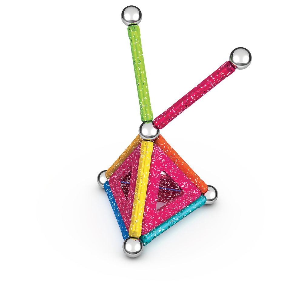 JUEGO DE CREACION MAGNÉTICO GEOMAG GLITTER (22 PIEZAS) - 6