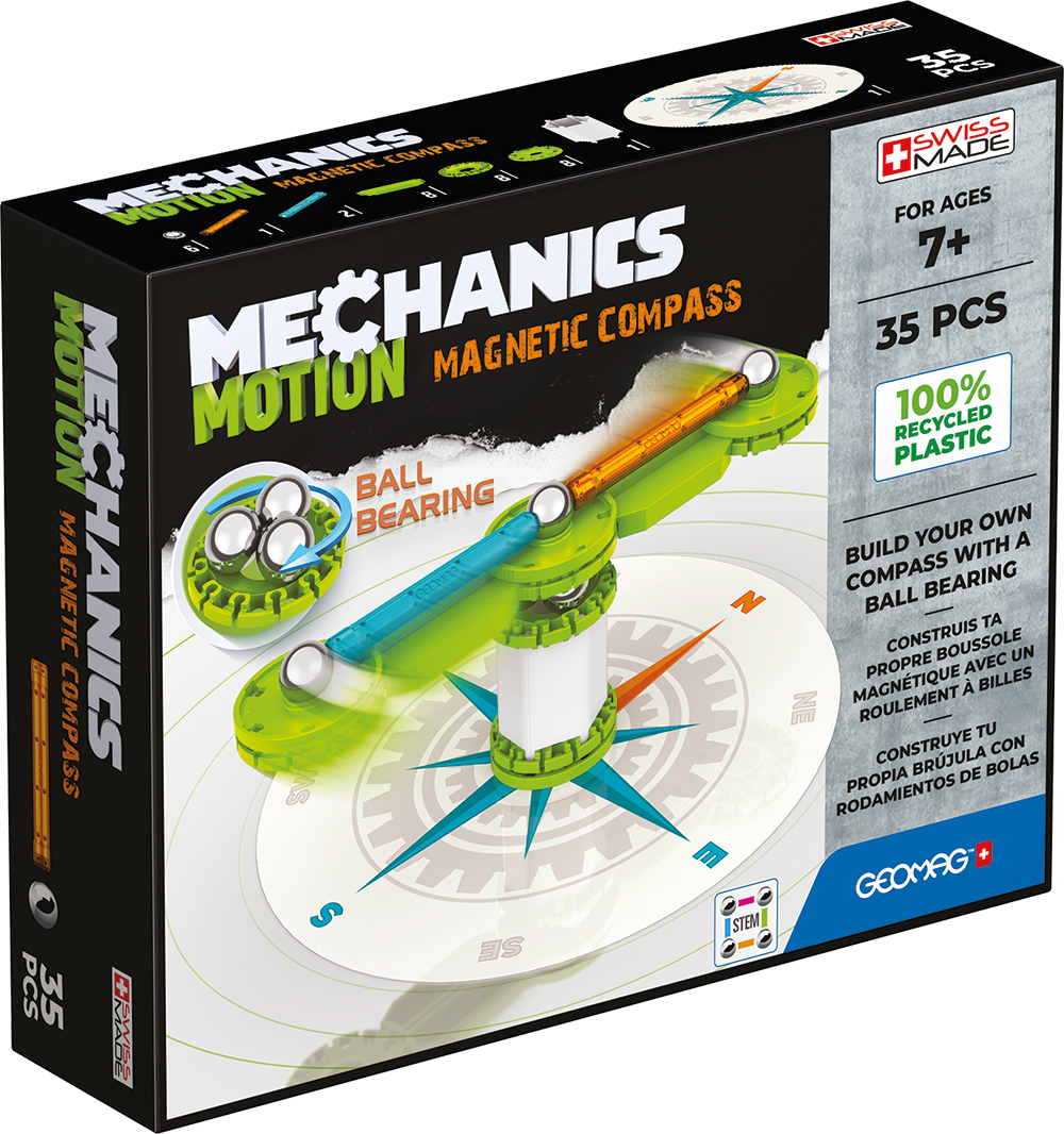 JUEGO DE CREACION MAGNÉTICO GEOMAG MECHANICS MOTION COMPAS (35 PIEZAS) - 1