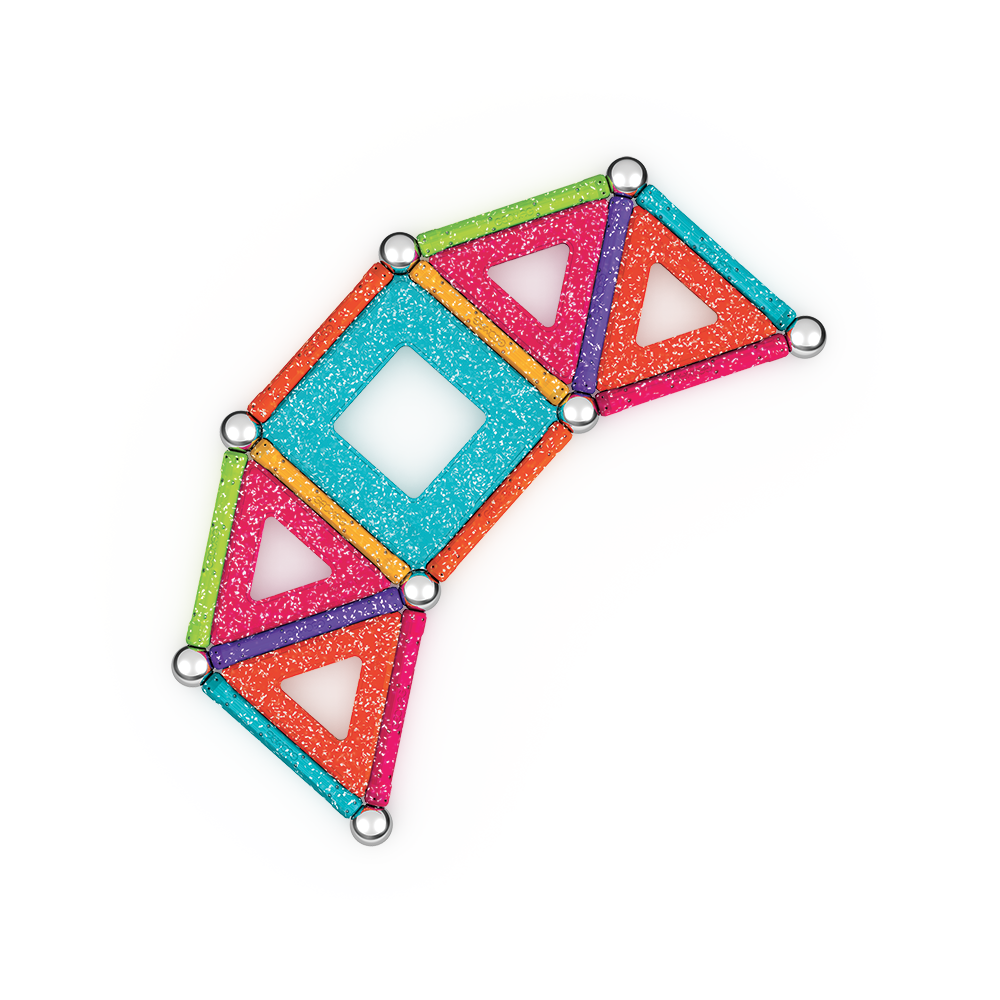 JUEGO DE CREACION MAGNÉTICO GEOMAG GLITTER (35 PIEZAS) - 3
