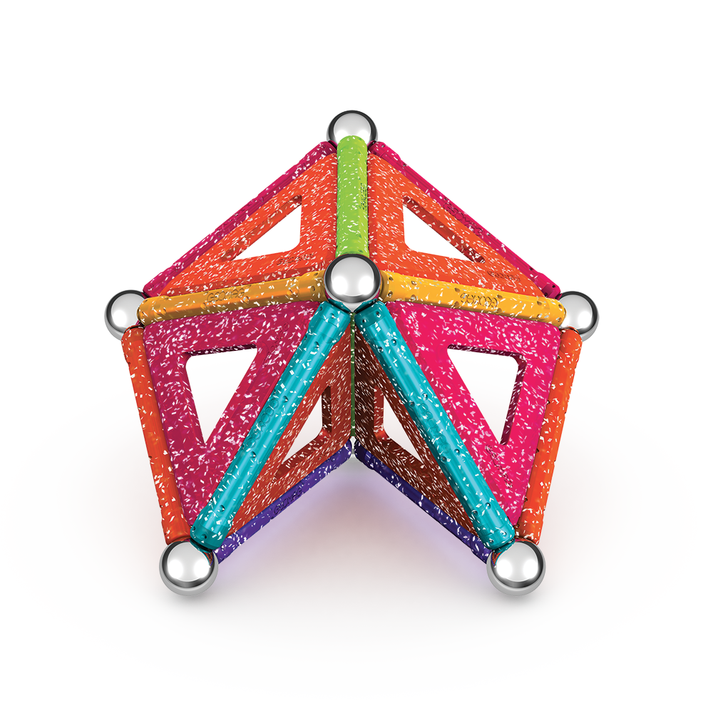 JUEGO DE CREACION MAGNÉTICO GEOMAG GLITTER (35 PIEZAS) - 4