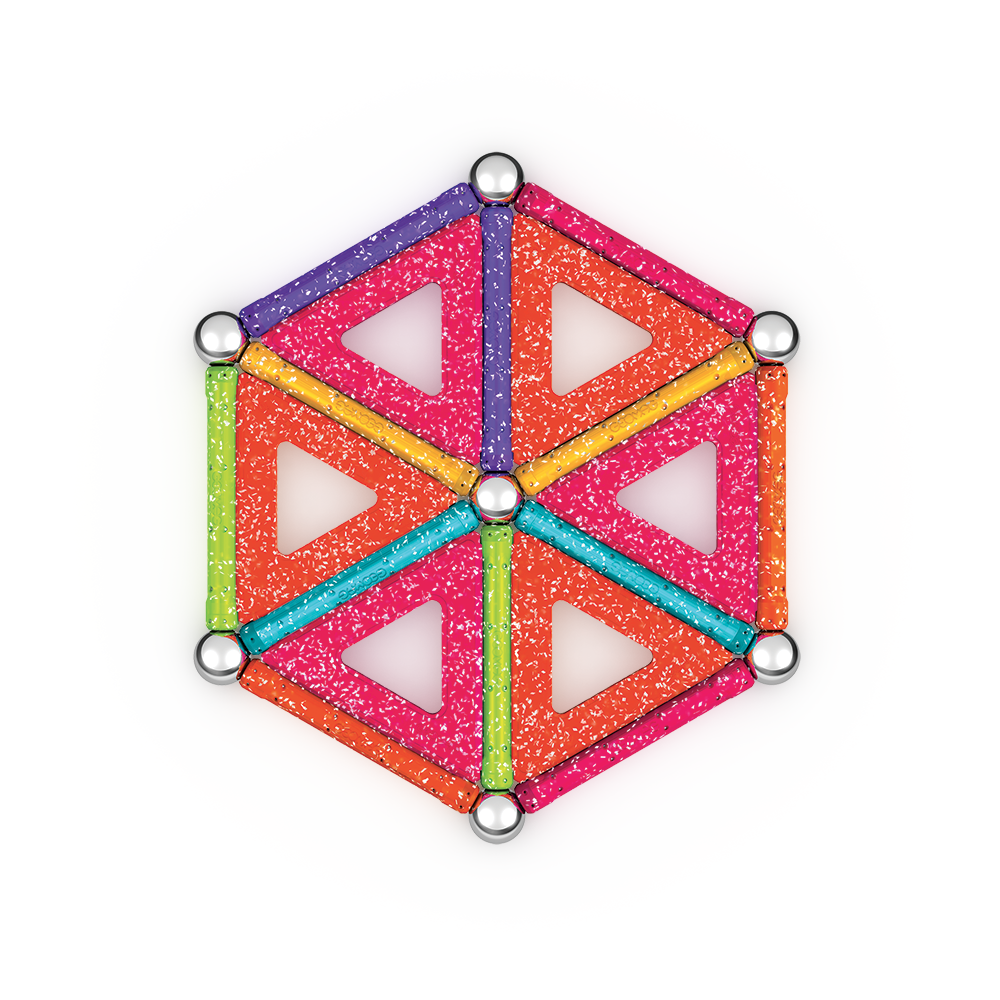 JUEGO DE CREACION MAGNÉTICO GEOMAG GLITTER (35 PIEZAS) - 6