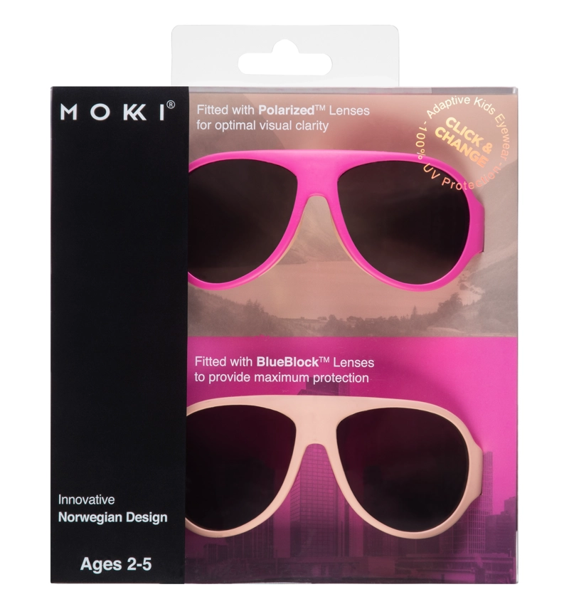 LENTES DE SOL PARA NIÑOS MOKKI ROSADO - CLICK & CHANGE - (2-5 AÑOS) - 9