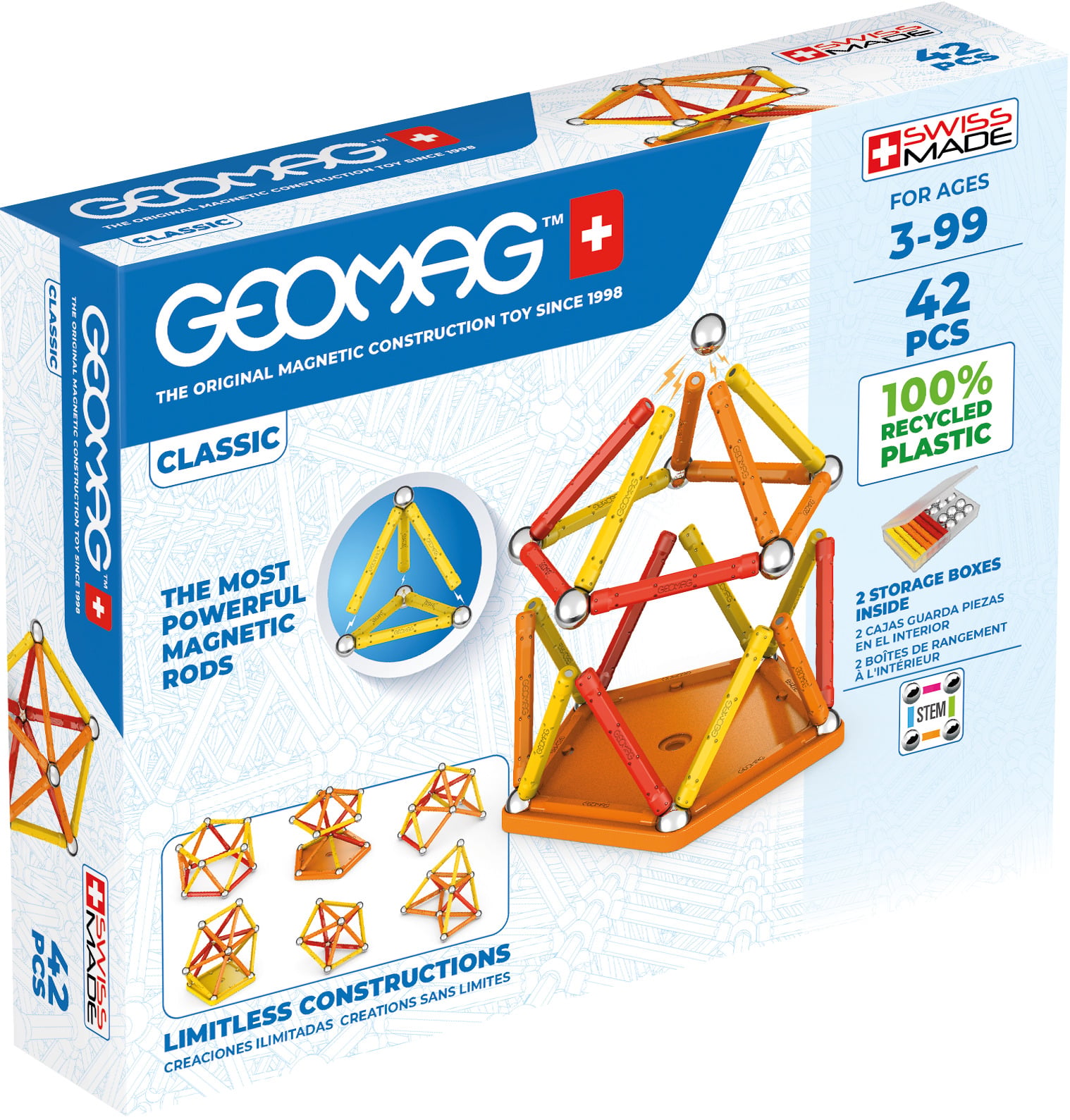 JUEGO DE CREACION MAGNÉTICO GEOMAG GEO-271 CLASSIC (42 PIEZAS) - 1
