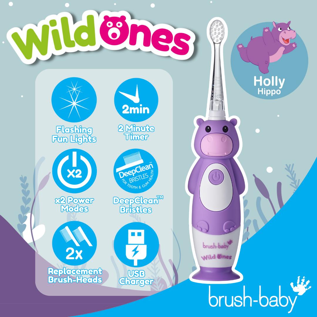 CEPILLO DIENTES BRUSH-BABY ELÉCTRICO RECARGABLE PARA NIÑOS WILDONES - 2