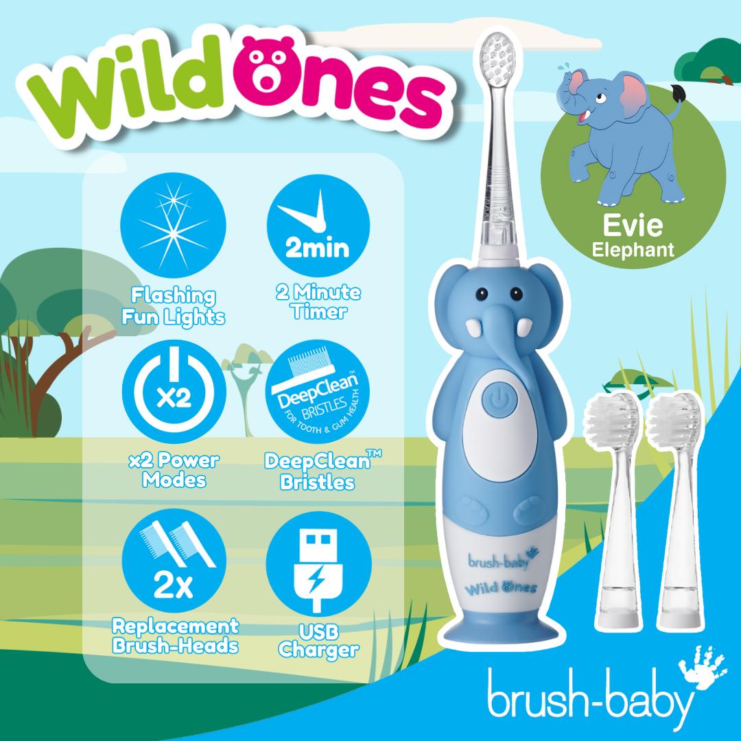 CEPILLO DIENTES BRUSH-BABY ELÉCTRICO RECARGABLE PARA NIÑOS WILDONES - 2