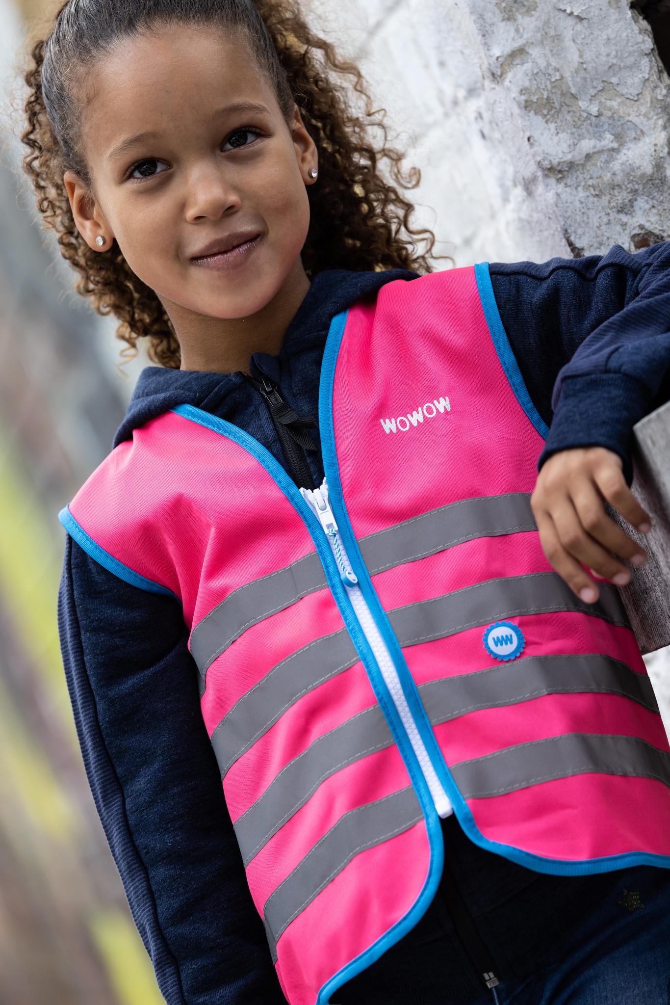 CHALECO REFLECTANTE PARA NIÑOS FUN (ROSADO) - S - 2