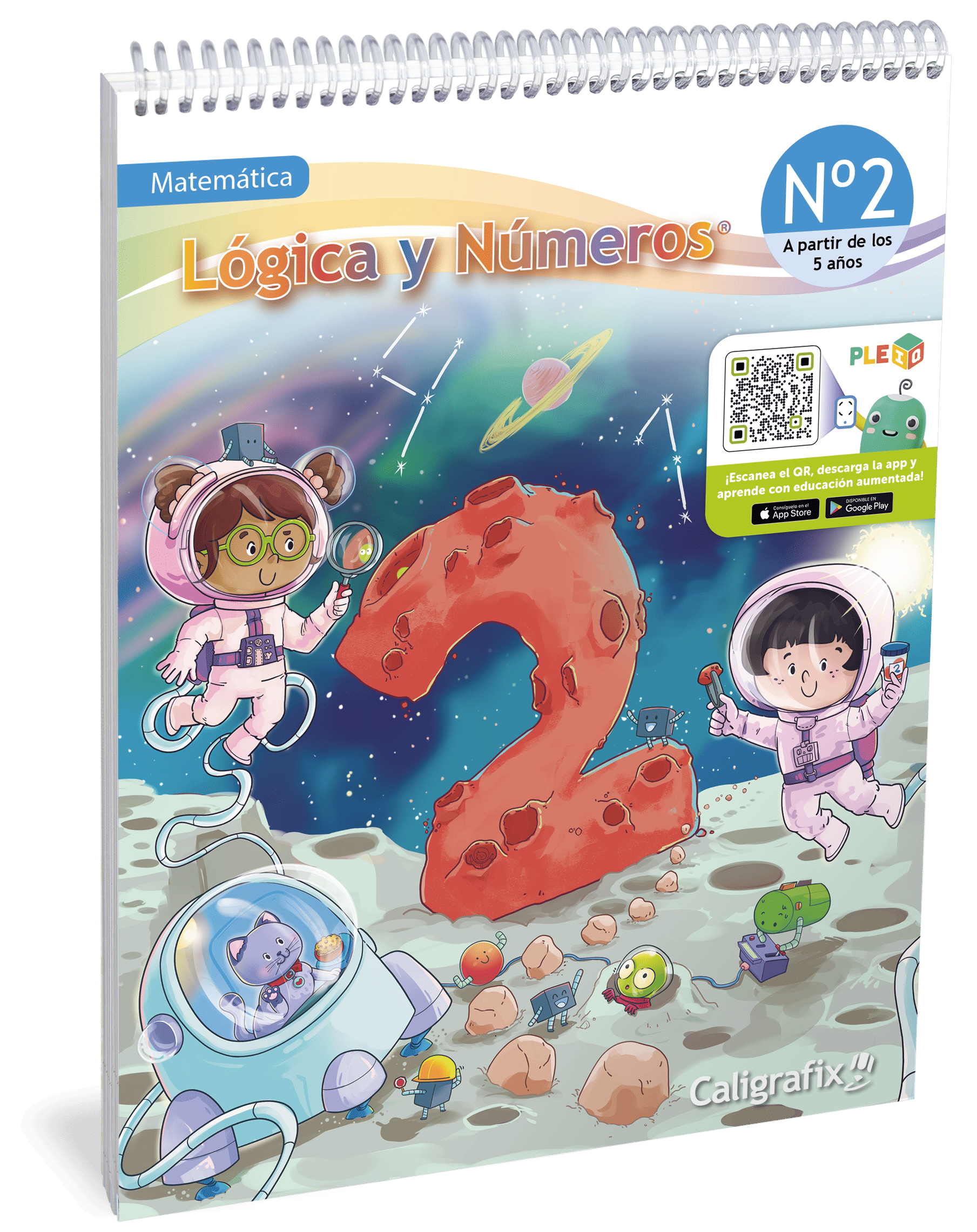 LOGICA Y NUMEROS 2 (5 AÑOS) KINDER / CALIGRAFIX TAPA BLANDA - 1