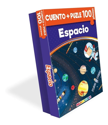 LIBRO INFANTIL CUENTO ESPACIO + PUZLE 100 PIEZAS MUNDICROM - 1