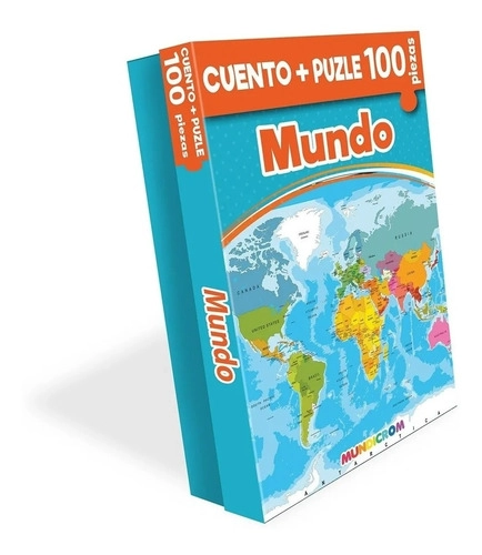 LIBRO INFANTIL CUENTO MUNDO + PUZLE 100 PIEZAS MUNDICROM - 1