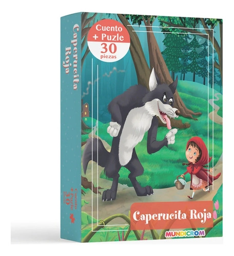 CAPERUCITA ROJA, CUENTO + PUZZLE 30 PZ MUNDICROM - 1
