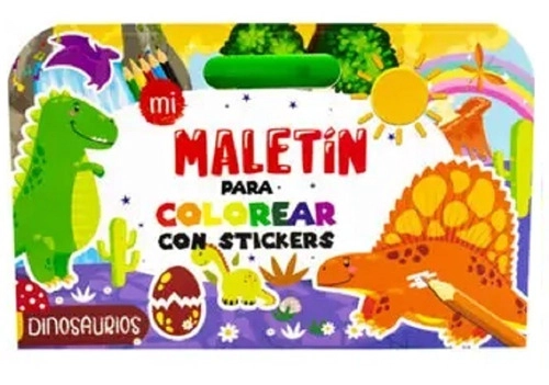 LIBRO-MALETIN PARA COLOREAR CON STICKERS - 1