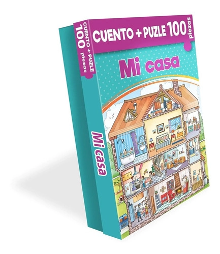 LIBRO INFANTIL MI CASA, CUENTO + PUZZLE 100 PZ MUNDICROM - 1