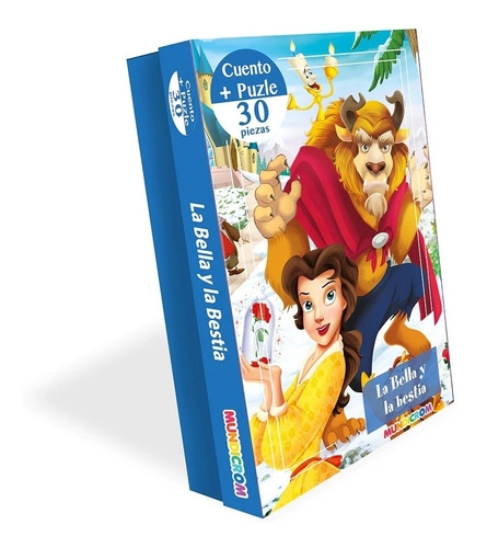LA BELLA Y LA BESTIA, CUENTO + PUZZLE 30 PIEZAS MUNDICROM - 1