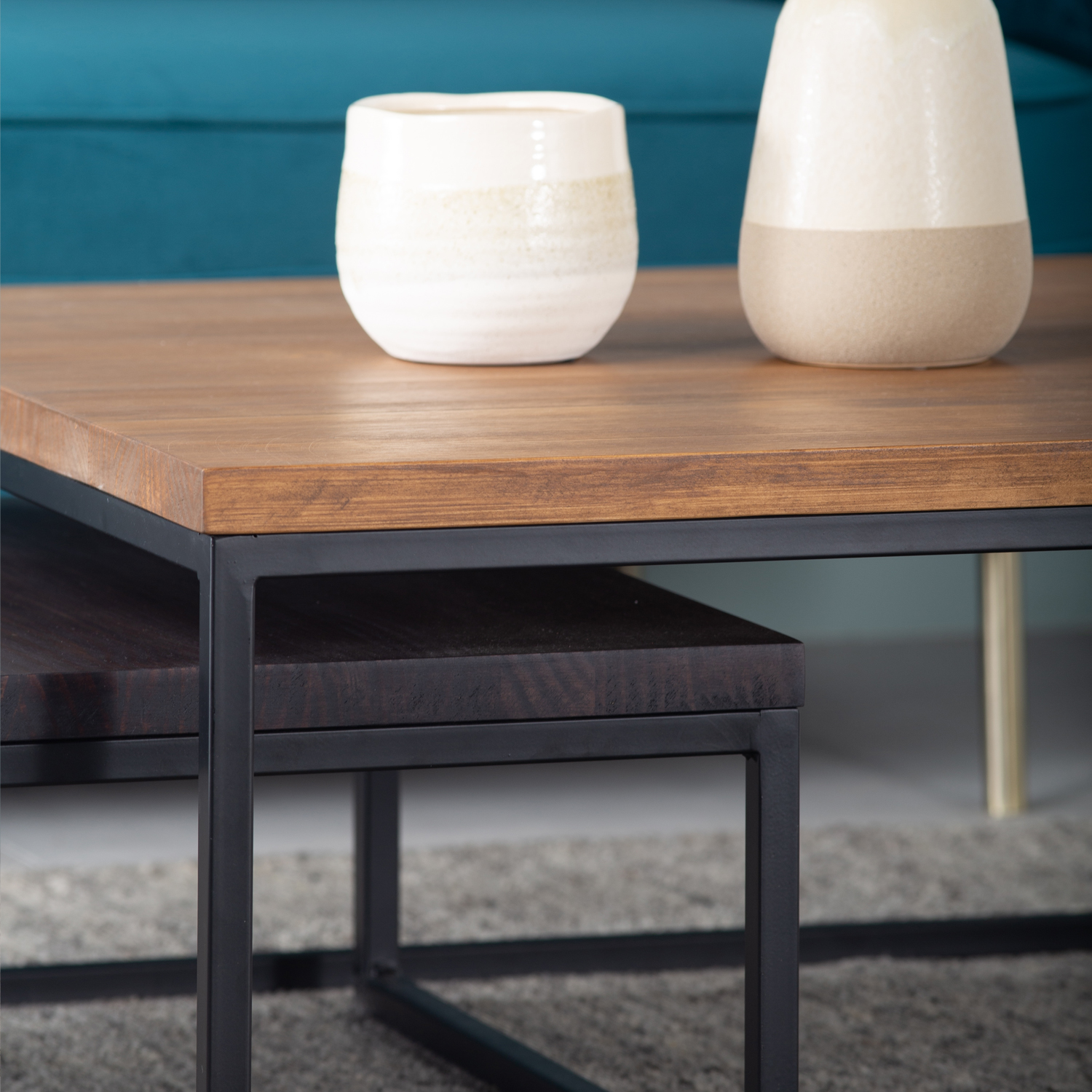 MESA DE CENTRO DUO WOOD BLACK MEDULAR - 2