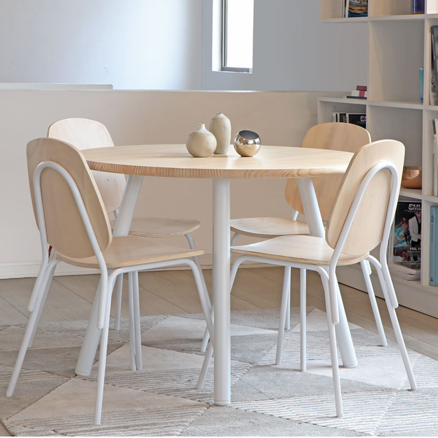MESA DE COMEDOR AULA 4P NATURAL MEDULAR - 4