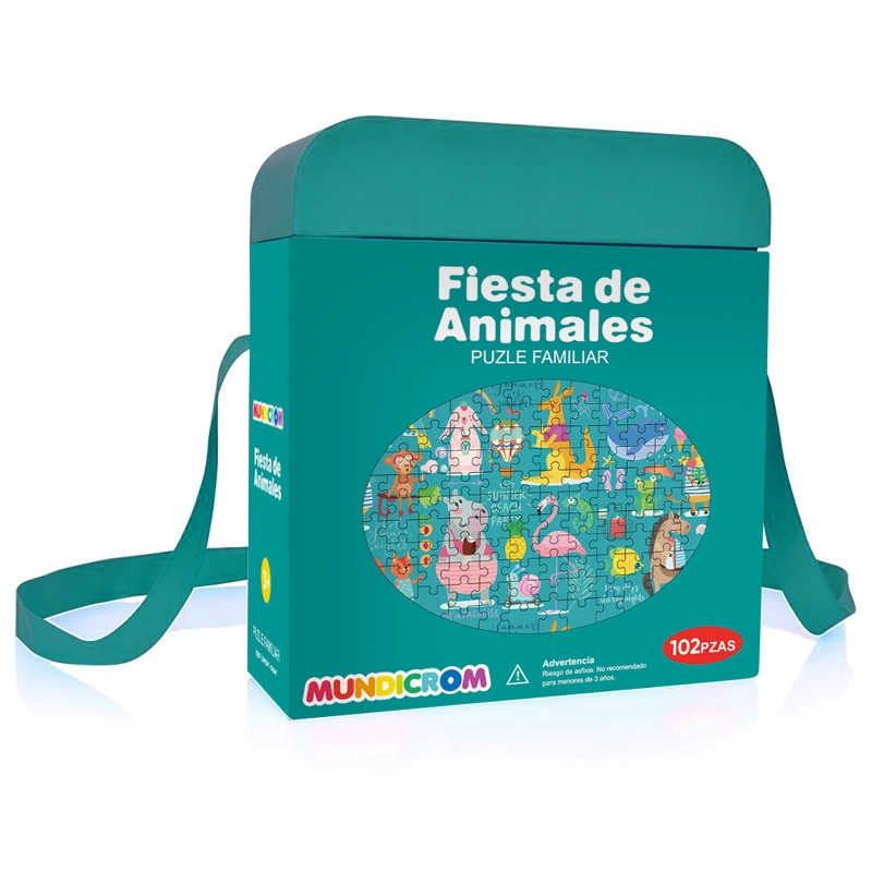 ROMPECABEZAS MUNDICROM MULTICOLOR FIESTAS DE ANIMALES (102 PIEZAS) - 1