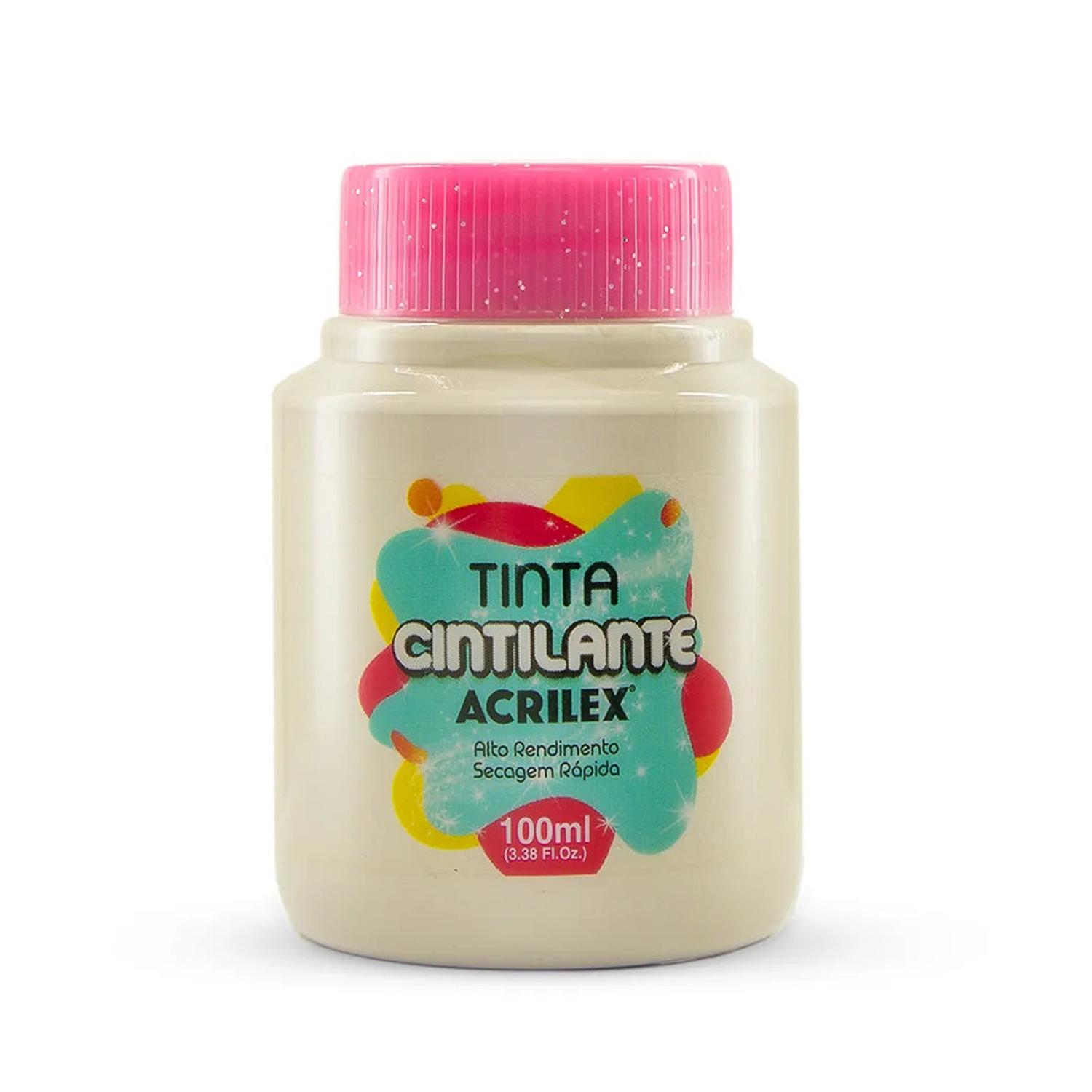 PINTURA CINTILANTE ACRILEX BLANCO 100ML - 7