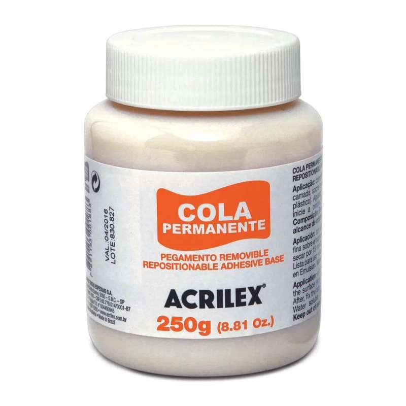 COLA ACRILEX PERMANTENTE 250 ML - 1