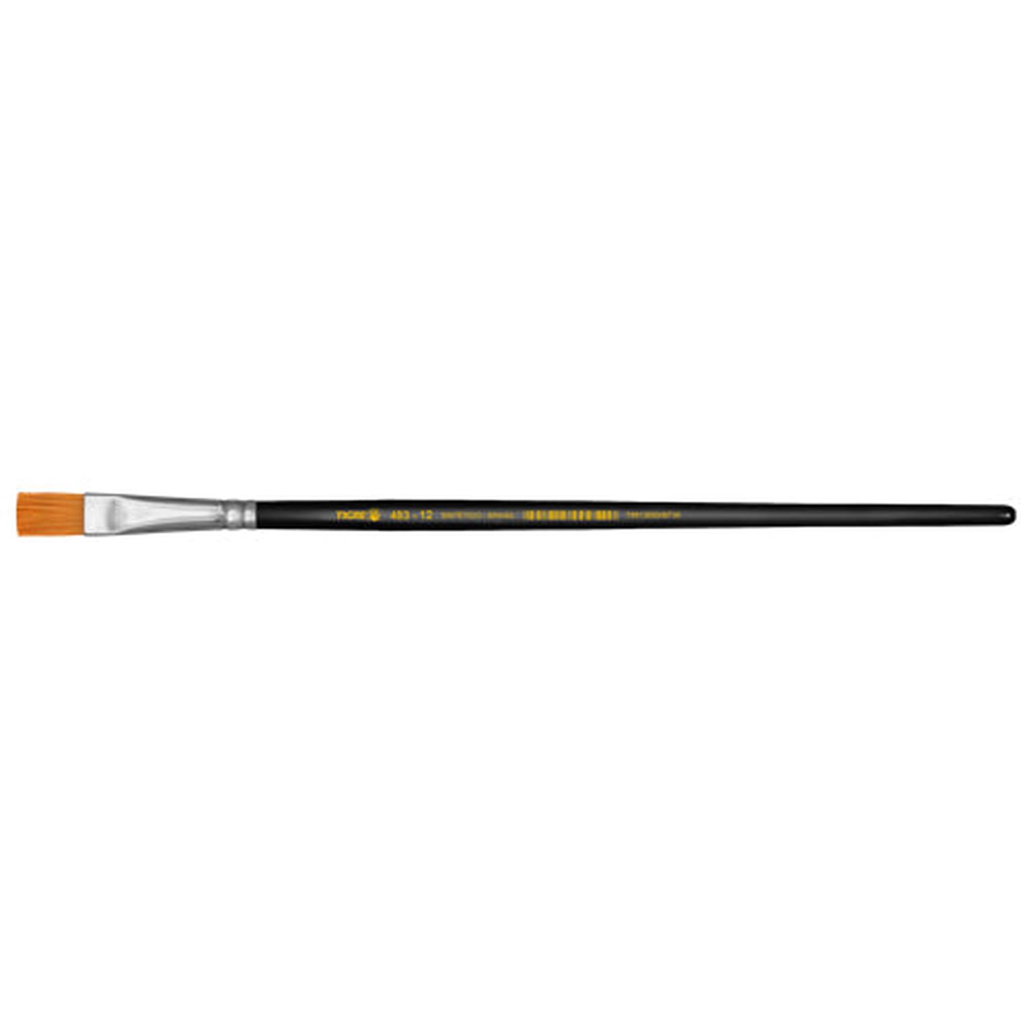 PINCEL TIGRE SINTETICO DORADO SATINADO CHATO N° 0 - 4
