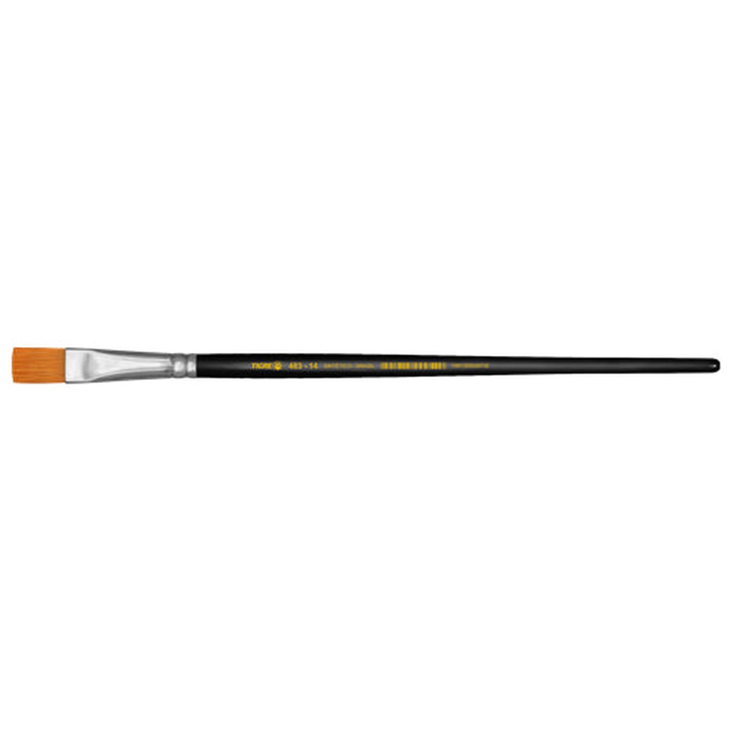 PINCEL TIGRE SINTETICO DORADO SATINADO CHATO N° 0 - 5