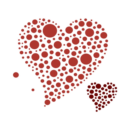 STENCIL CORAZONES 10X10CM - 1