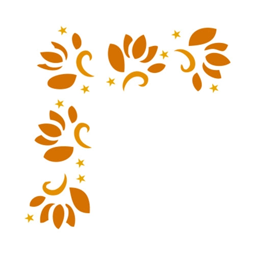 STENCIL TULIPANES/FLORAL 10X10CM - 1