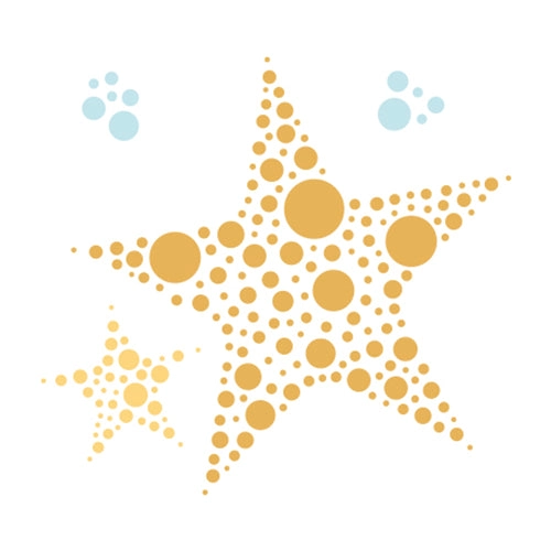 STENCIL ESTRELLAS 10X10CM - 1