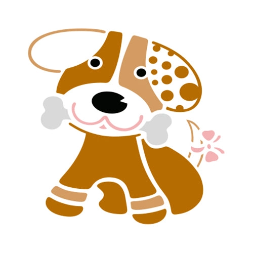 STENCIL PERRO 10X10CM - 1