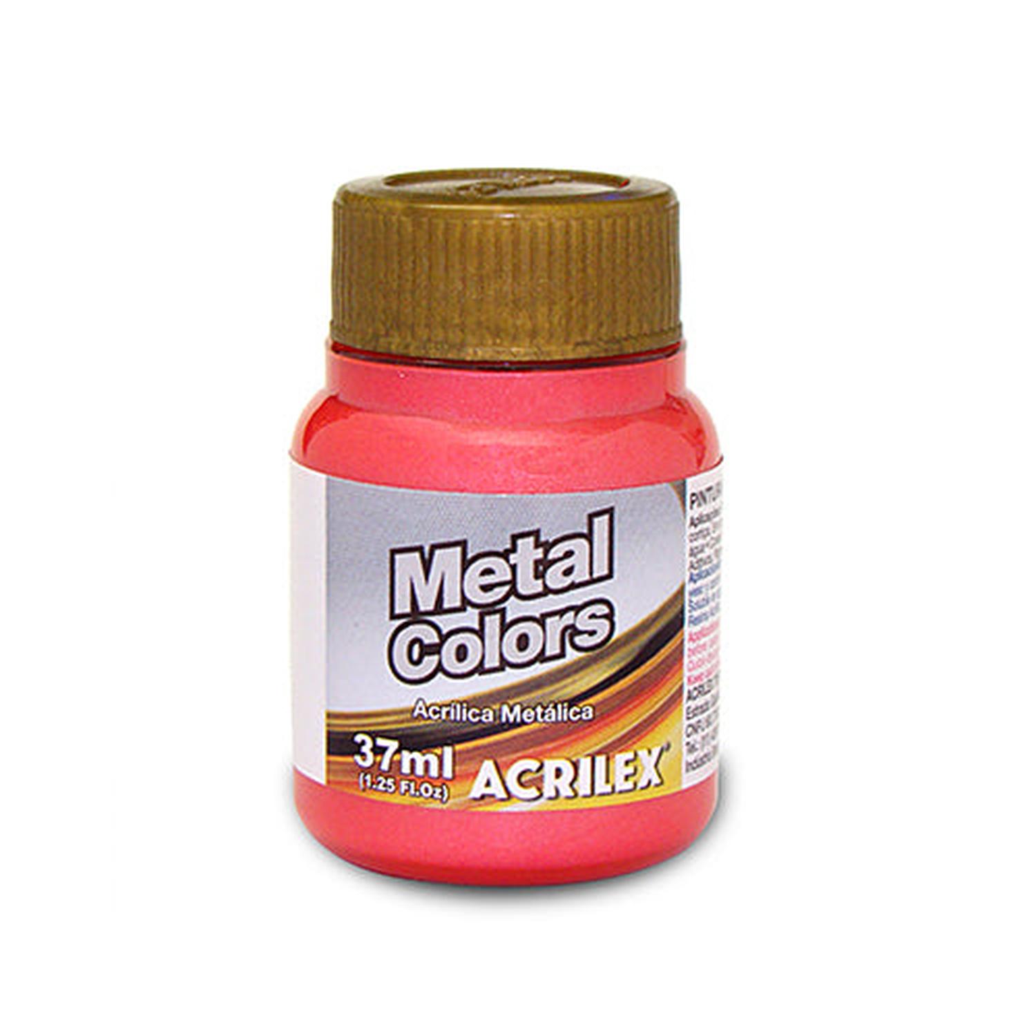 PINTURA ACRILÍCA ACRILEX METAL COLORS 37 ML - 8