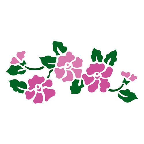 STENCIL ACRILEX FLORAL AMOR PERFECTO 33X14 CM - 1