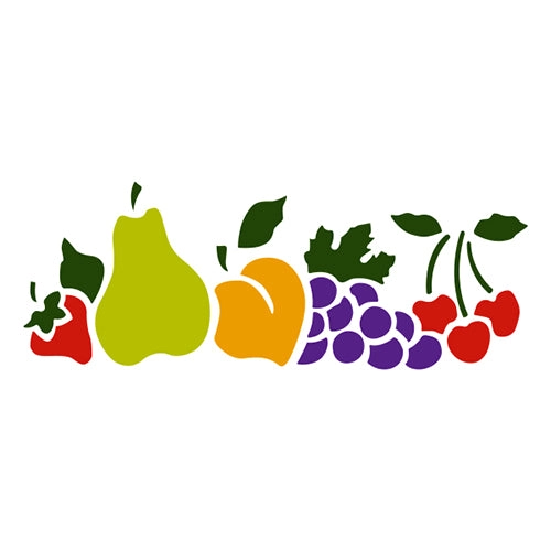 STENCIL FRUTAL MODELO 33X14 CM - 1