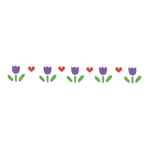 STENCIL TULIPAS 16X3CM - 1