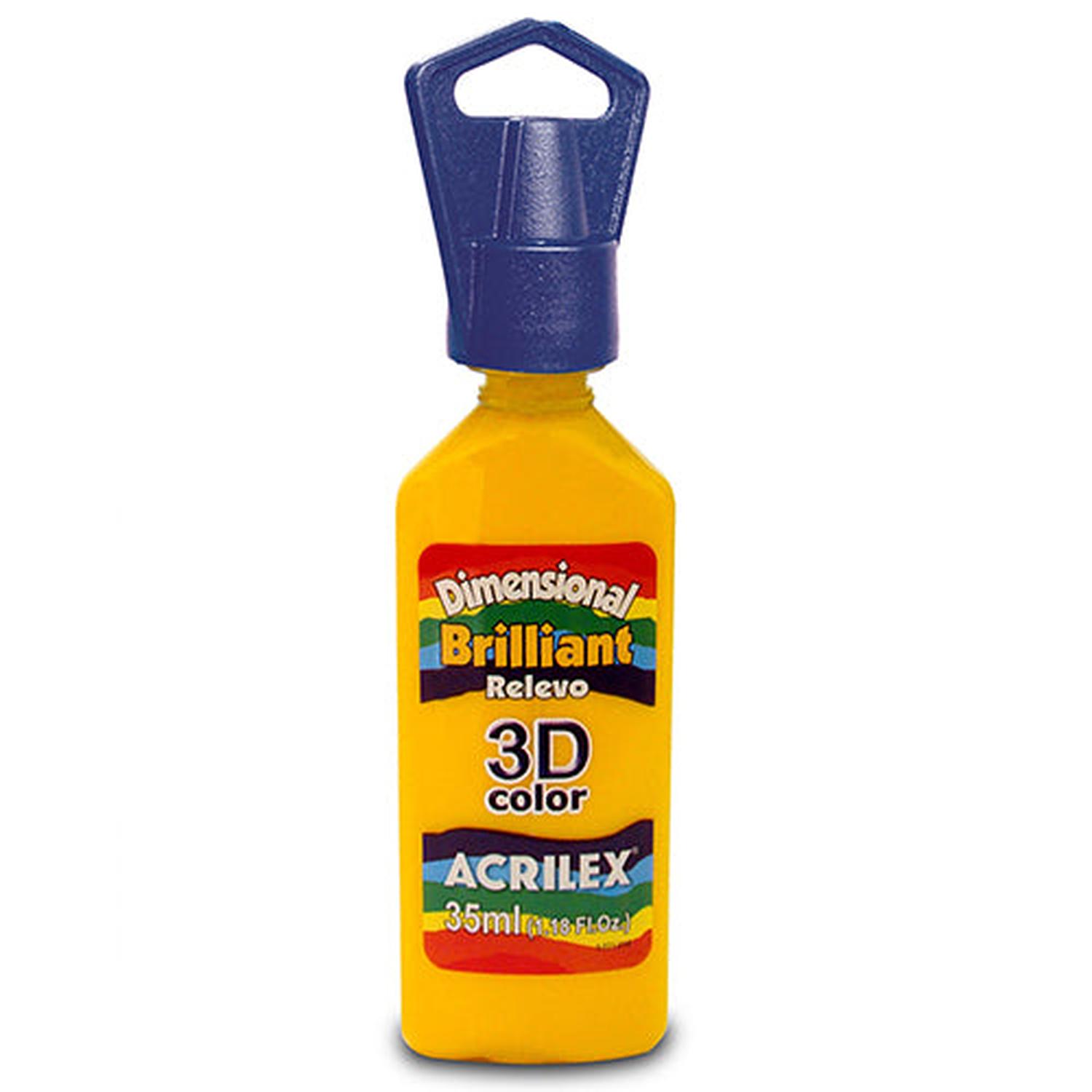 PERFUME ACRILEX DIMENSIONAL BRILLANTE RELIEVE 3D AMARILLO 35 ML - 1